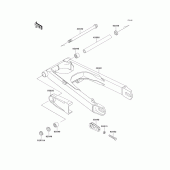 Схема вузла: Swing arm для Kawasaki EX500 GPZ500