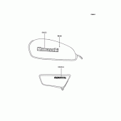 Схема вузла: Наклейки (Золотий BJ250-F2) для Kawasaki BJ250 250TR