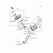 Схема вузла: Циліндр & Поршень для Kawasaki VN250 Eliminator 250V