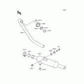 Схема вузла: Вихлопна система для Kawasaki BJ250 Estrella RS