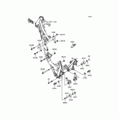 Схема вузла: Кріплення двигуна Kawasaki KX85 KX85