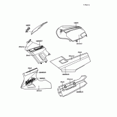 Схема вузла: Decals(ebony/silver)(ex250-f4) для Kawasaki EX250 Ninja 250