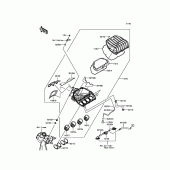 Схема вузла: Повітряний фільтр Kawasaki ZX636 Ninja ZX-6R