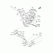 Схема вузла: Ступиця заднього колеса для Kawasaki KLX125 KLX125