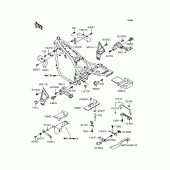 Схема вузла: Батарейний відсік для Kawasaki ZR1100 Zephyr 1100