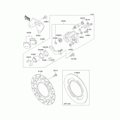 Схема вузла: Заднє гальмо для Kawasaki KX100