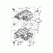 Схема вузла: Картер двигуна для Kawasaki KLZ1000 Versys 1000 LT