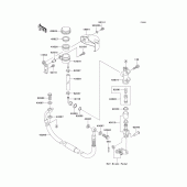 Схема узла: Задний тормозной цилиндр для Kawasaki VN1500 Vulcan 1500 Mean Streak