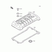 Схема узла: Клапанная крышка для Kawasaki ZR250 Balius