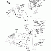 Схема узла: Выхлопная система (s) для Kawasaki ZR750 Z750R ABS