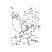 Схема вузла: Батарейний відсік для Kawasaki ZR1100 ZRX1100-II