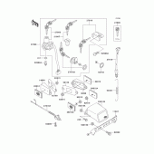 Схема вузла: Замок запалювання для Kawasaki ZX750 Ninja ZX-7R