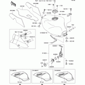 Схема вузла: Паливний бак(zx900-f2p) для Kawasaki ZX900 Ninja ZX-9R