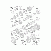 Схема узла: Трансмиссия для Kawasaki ZX750 Ninja ZX-7R