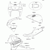 Схема узла: Decals(ebony)(zx750-p5) для Kawasaki ZX750 Ninja ZX-7R