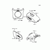 Схема вузла: Наклейки (EL250-A2; Eboni-/Gree-) для Kawasaki EL250 Eliminator 250SE