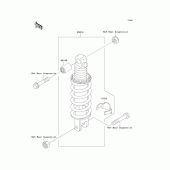 Схема вузла: Амортизатор для Kawasaki ZX1100 Ninja ZX-11