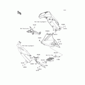 Схема узла: Нижний обтекатель для Kawasaki EX400 Ninja 400R ABS