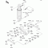 Схема узла: Подвеска для Kawasaki ZX750 ZXR750R