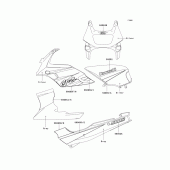 Схема вузла: Decals(silver) для Kawasaki EX500 EX500