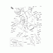 Схема узла: Нижний обтекатель для Kawasaki ZX750 Ninja ZX-7R