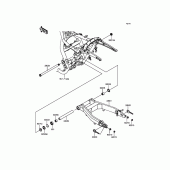 Схема вузла: Задній важіль (маятник) для Kawasaki VN1700 Vulcan 1700 Vaquero ABS