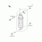 Схема вузла: Амортизатор задній для Kawasaki KLE500