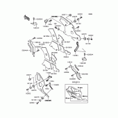 Схема узла: Нижний обтекатель для Kawasaki ZX400 ZXR400R