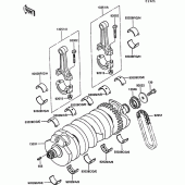 Схема вузла: Колінчастий вал для Kawasaki ZG1000 1000GTR