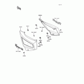 Схема узла: Side covers(zg1200-b6/b7) для Kawasaki ZG1200 Voyager XII