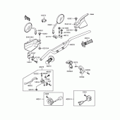 Схема узла: Руль для Kawasaki KLX250 KLX250ES