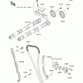 Схема узла: Распредвал & Цепь ГРМ & Натяжитель для Kawasaki ZX1000 Ninja ZX-10R