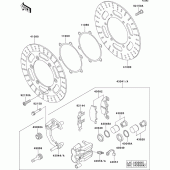 Схема узла: Передний тормоз для Kawasaki EX500 EX500