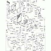 Схема вузла: Радіатор (1/3) для Kawasaki EL250 Eliminator 250