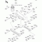 Схема узла: Подвеска для Kawasaki EX500 GPZ500S