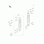 Схема вузла: Підвіска/задній амортизатор для Kawasaki ER500 ER-5