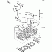 Схема вузла: Головка циліндра для Kawasaki ZG1000 1000GTR