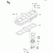 Схема узла: Цилиндр & Поршень для Kawasaki ZR750 ZR-7S
