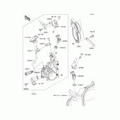 Схема узла: Throttle для Kawasaki KX250/ KX252 KX250F