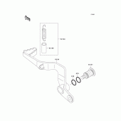 Схема узла: Лапка тормоза для Kawasaki KX65