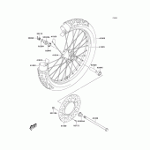 Схема вузла: Ступиця переднього колеса для Kawasaki KLX125 KLX125L