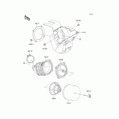 Схема узла: Воздушный фильтр для Kawasaki KX65