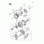 Схема узла: Ступица заднего колеса для Kawasaki KL250 KLR250