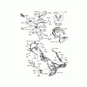 Схема узла: Облицовочные элементы для Kawasaki EX300 Ninja 300