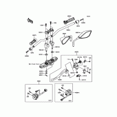 Схема вузла: Кермо & Пульт управління кермовим для Kawasaki ZR800 Z800 ABS