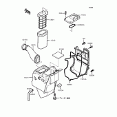 Схема узла: Воздушный фильтр для Kawasaki KMX50 KSR-I