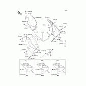 Схема вузла: Нижній обтічник для Kawasaki EX250 ZZR250