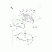 Схема вузла: Right engine cover(s) для Kawasaki VN800 Vulcan 800 Classic
