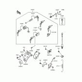 Схема вузла: Замок запалювання для Kawasaki BJ250 Estrella Custom