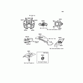 Схема узла: Наклейки для Kawasaki ZX1000 Ninja H2